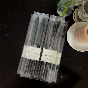 NWT Green Taper Candles